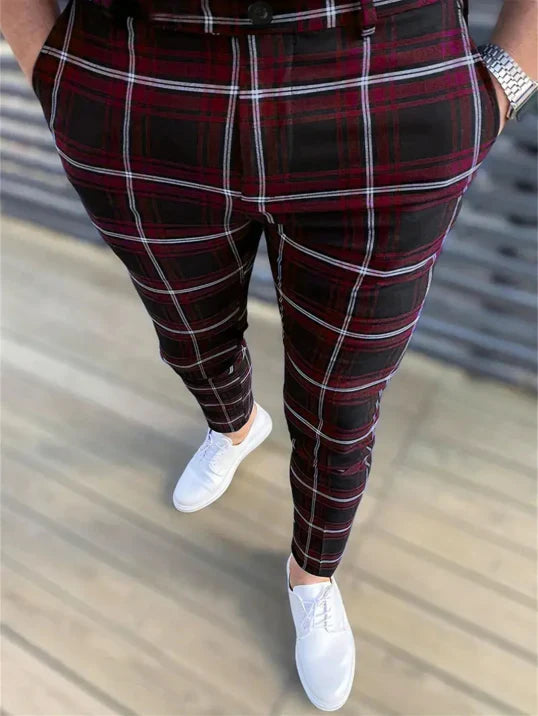 Pantalon homme motif rayures moderne