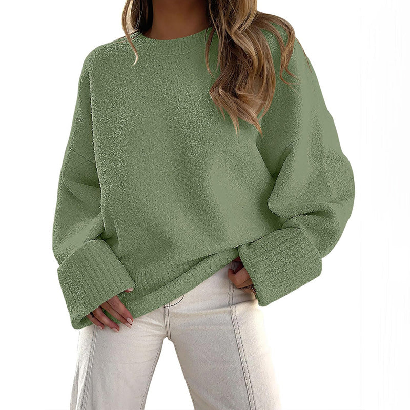 Pull simple femme col rond