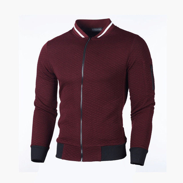 Sweat-shirt homme de qualité zippé sportif avec poches