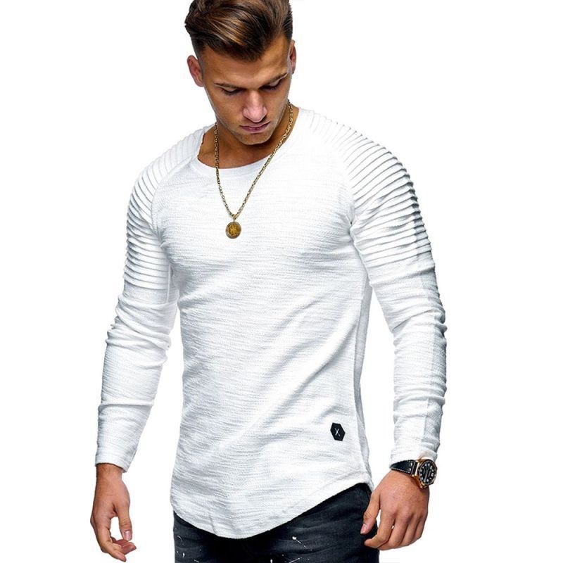 T-shirt homme manches longues Design structuré Élégant