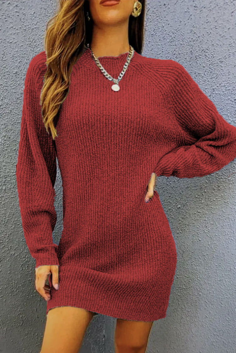 Robe pull femme oversize col rond design décontracté élégant