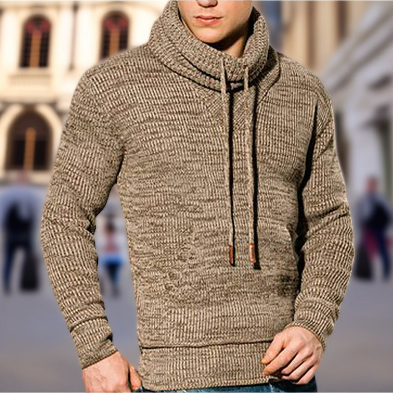 Pull pour hommes Col montant Poches