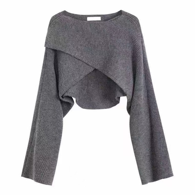 Pull femme décontracté asymétrique texturé