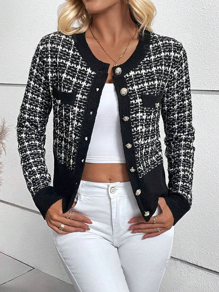 Cardigan femme Design élégant Boutons dorés