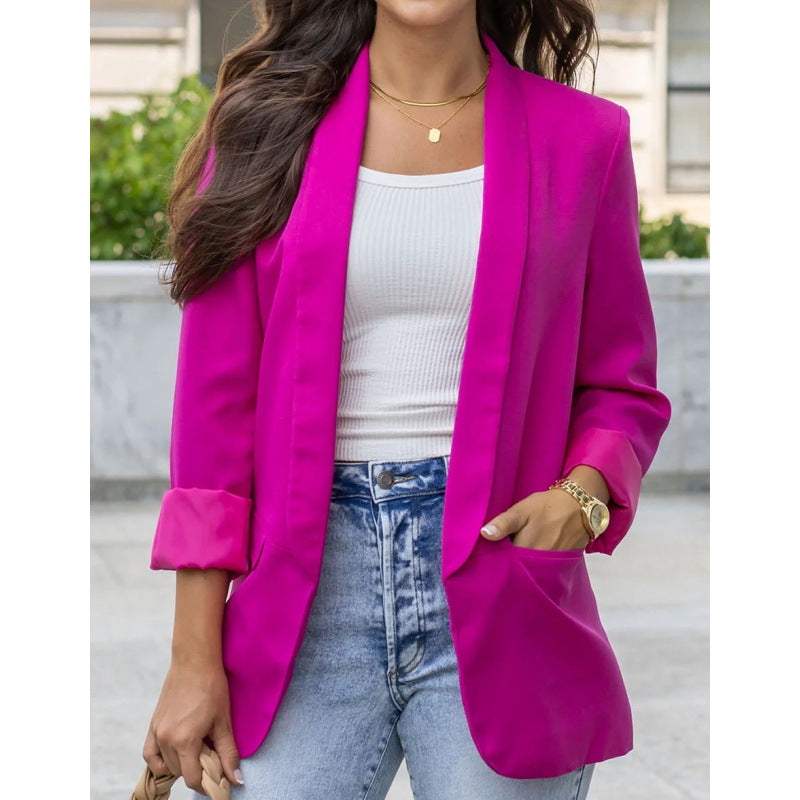 Blazer cintré élégant long pour femme