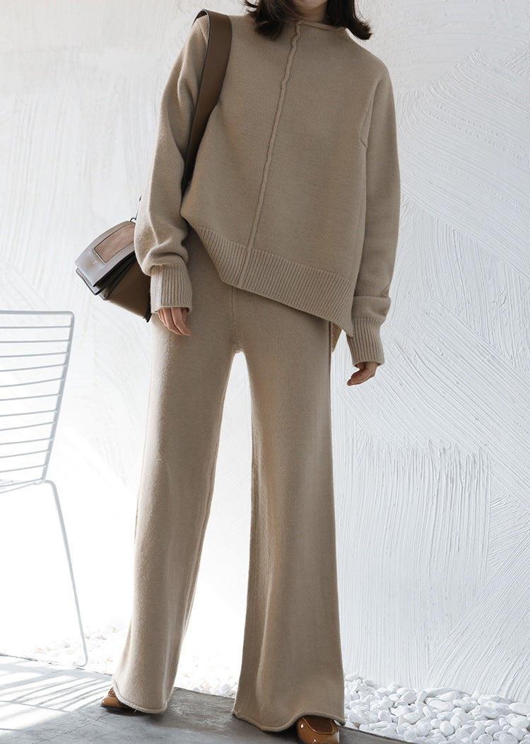 Ensemble Confortable Femme Pull Pantalon Vêtements en Laine Douce