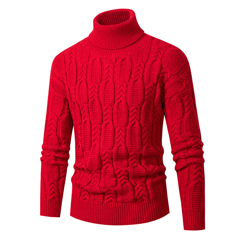 Pull col roulé structuré pour homme Design élégant