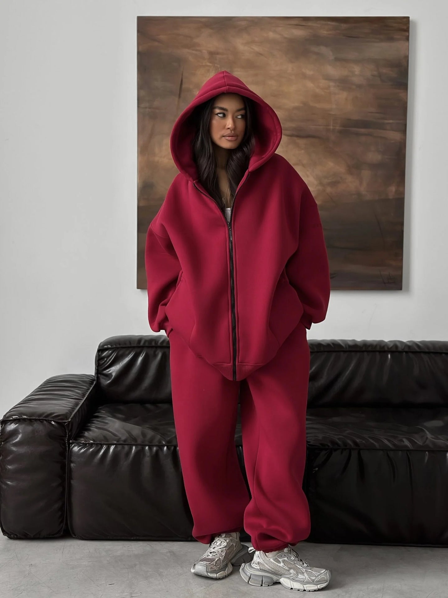 Ensemble sweat à capuche oversize femme Ample et confortable