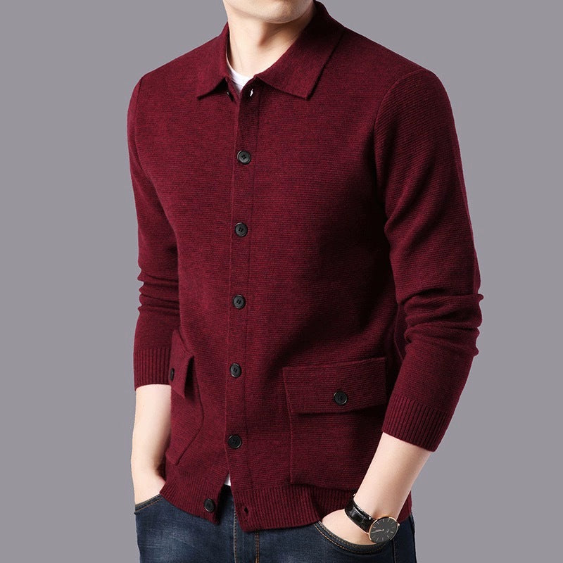 Cardigan Homme Avec Boutons Et Poches Pratique