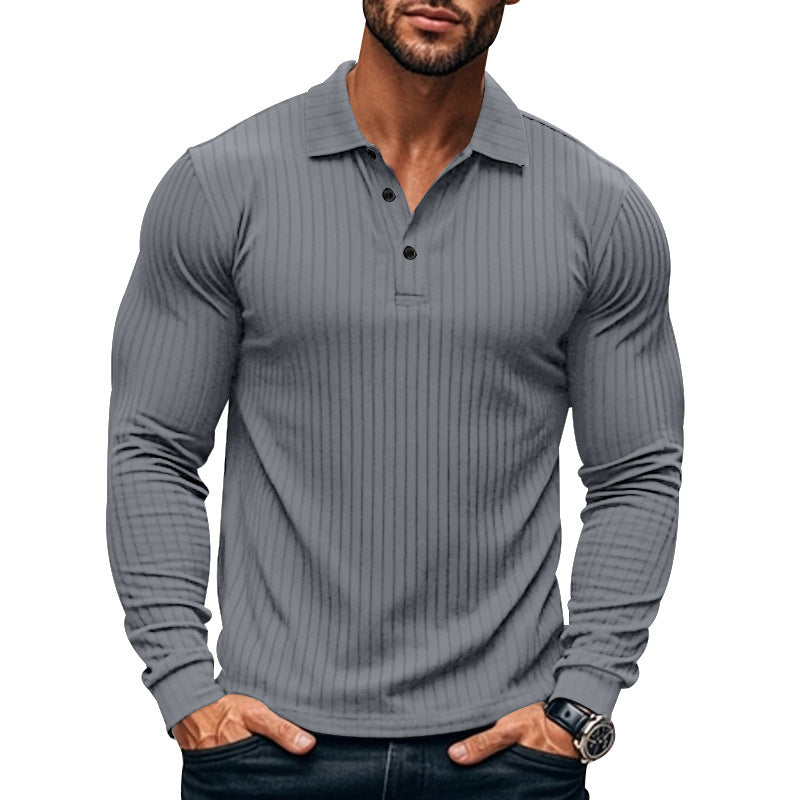 T-shirt à manches longues pour homme à motif texturé, moderne