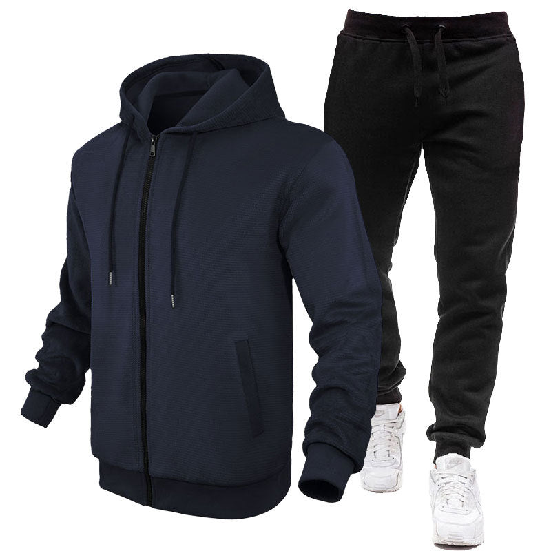 Survêtement de sport pour homme, veste intérieure en polaire, pantalon de jogging