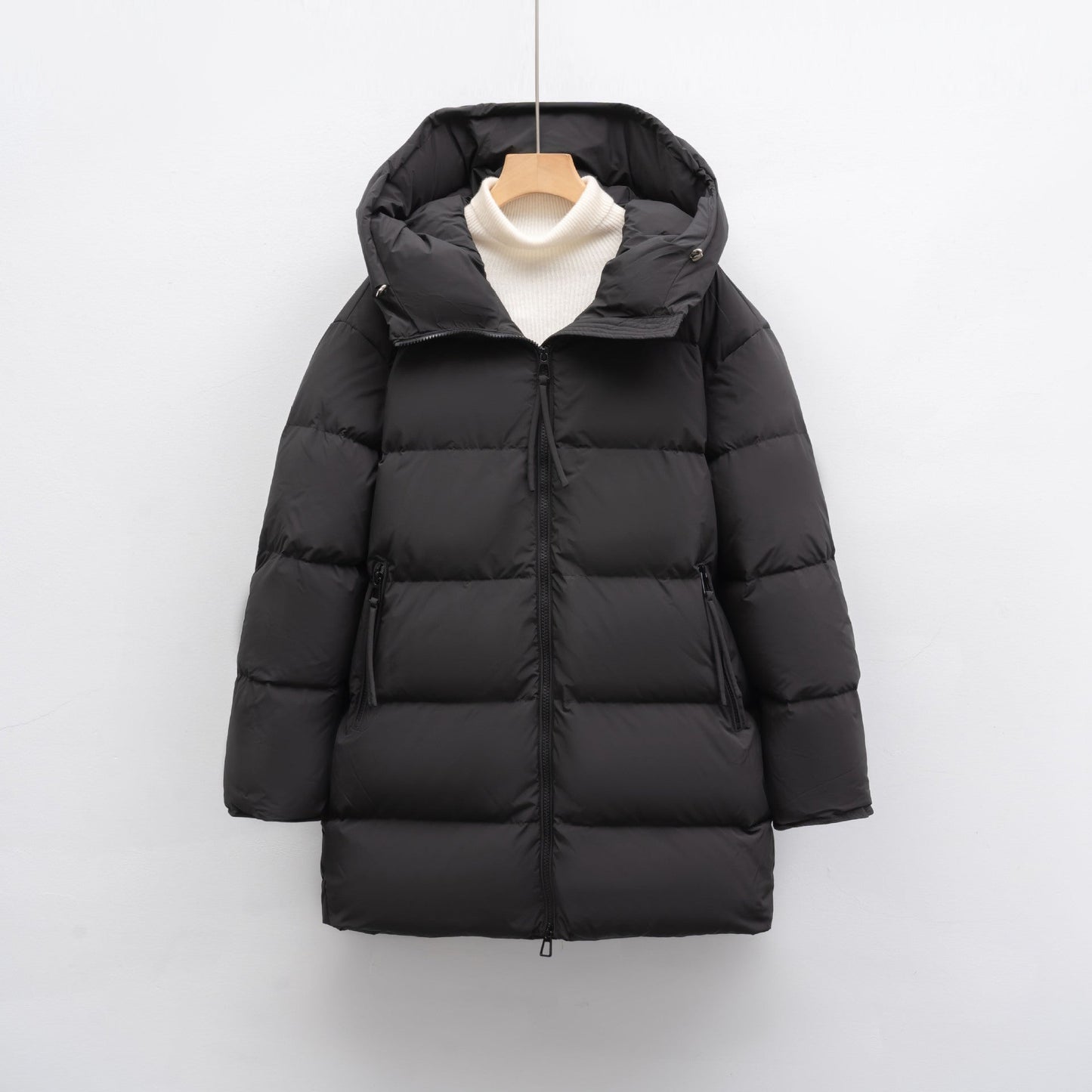 Veste d'hiver pour femme surtaillée à capuche de style moderne