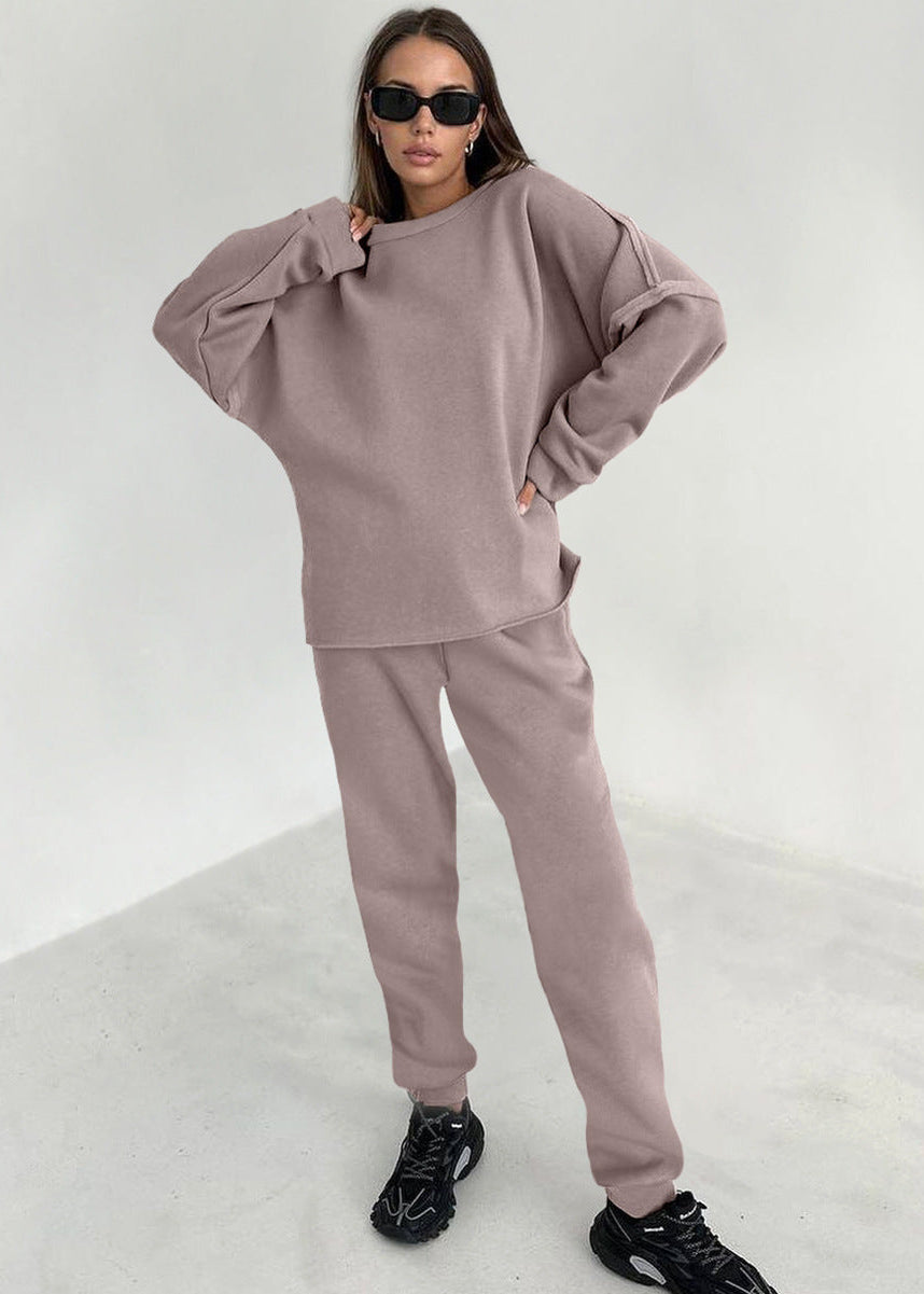 Ensemble de survêtement femme, pull et pantalon coupe oversize