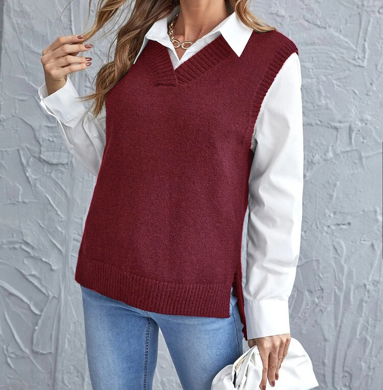 Gilet femme col V mode élégante