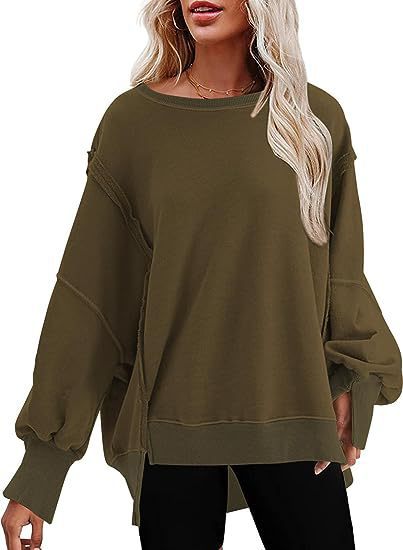 Sweat-shirt Femme Décontracté Confortable avec Fentes