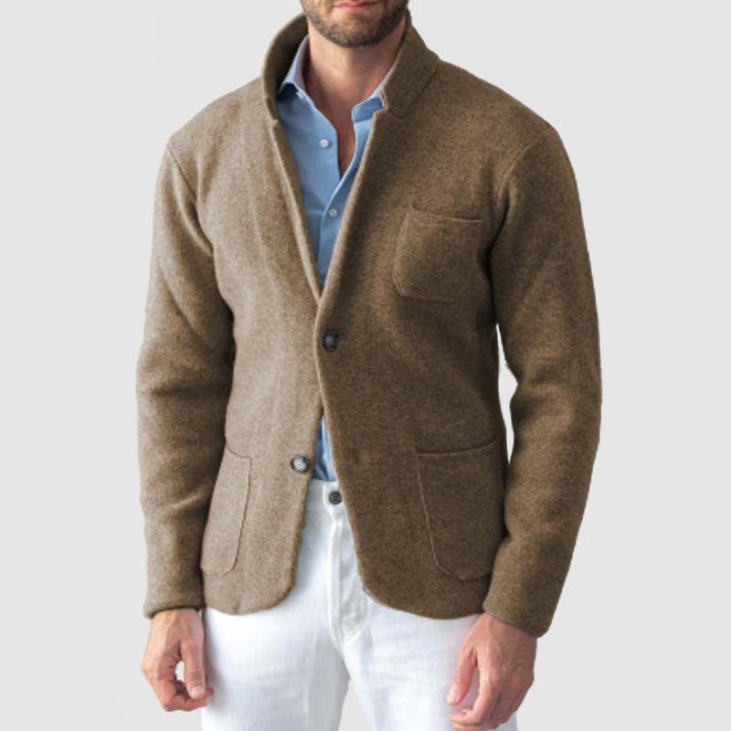 Blazers élégants homme coupe ajustée en laine mélangée