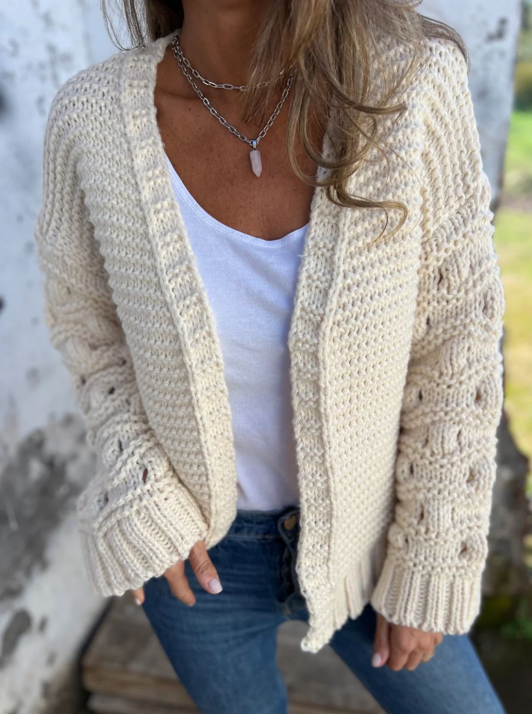 Cardigan femme grande taille à motif floral