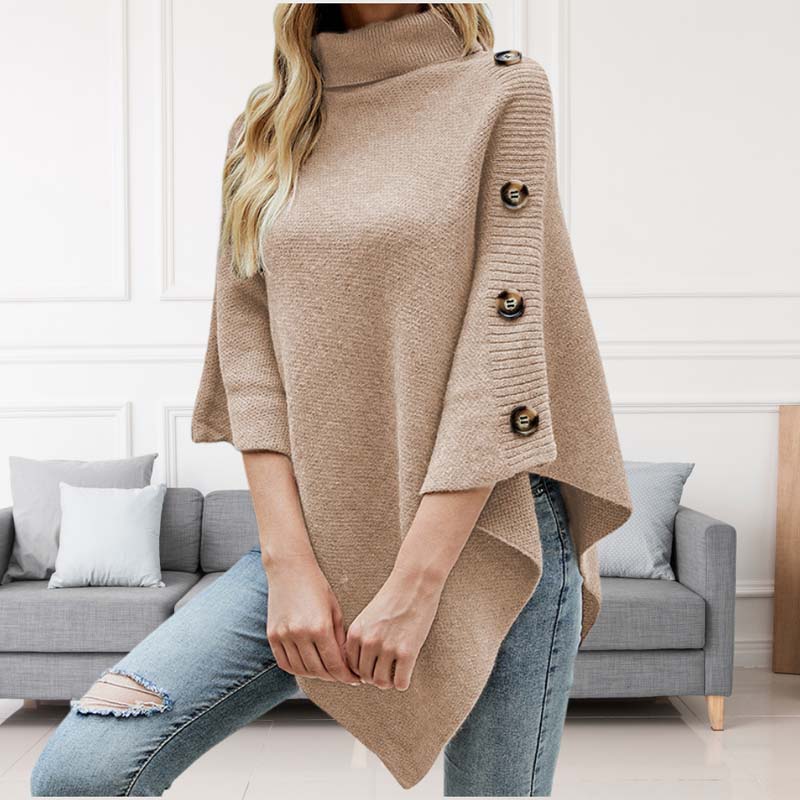 Poncho élégant en acrylique, chaud et chic