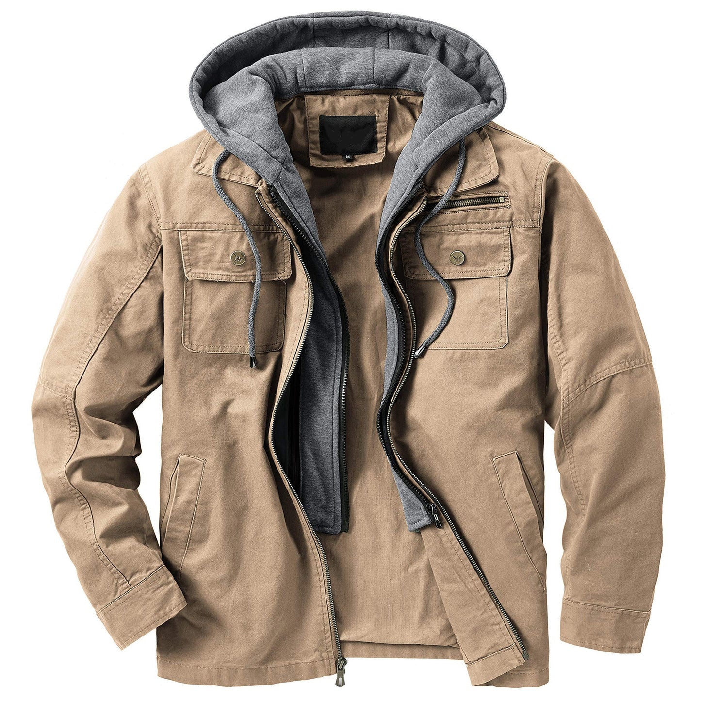Veste de mi-saison fonctionnelle pour homme avec capuche et poches