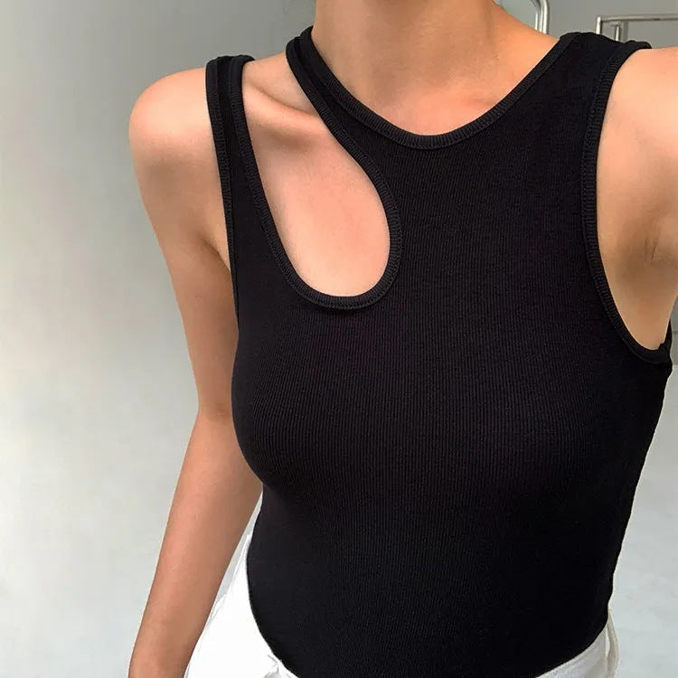 Débardeur Femme Sportif Haut à découpes Style moderne