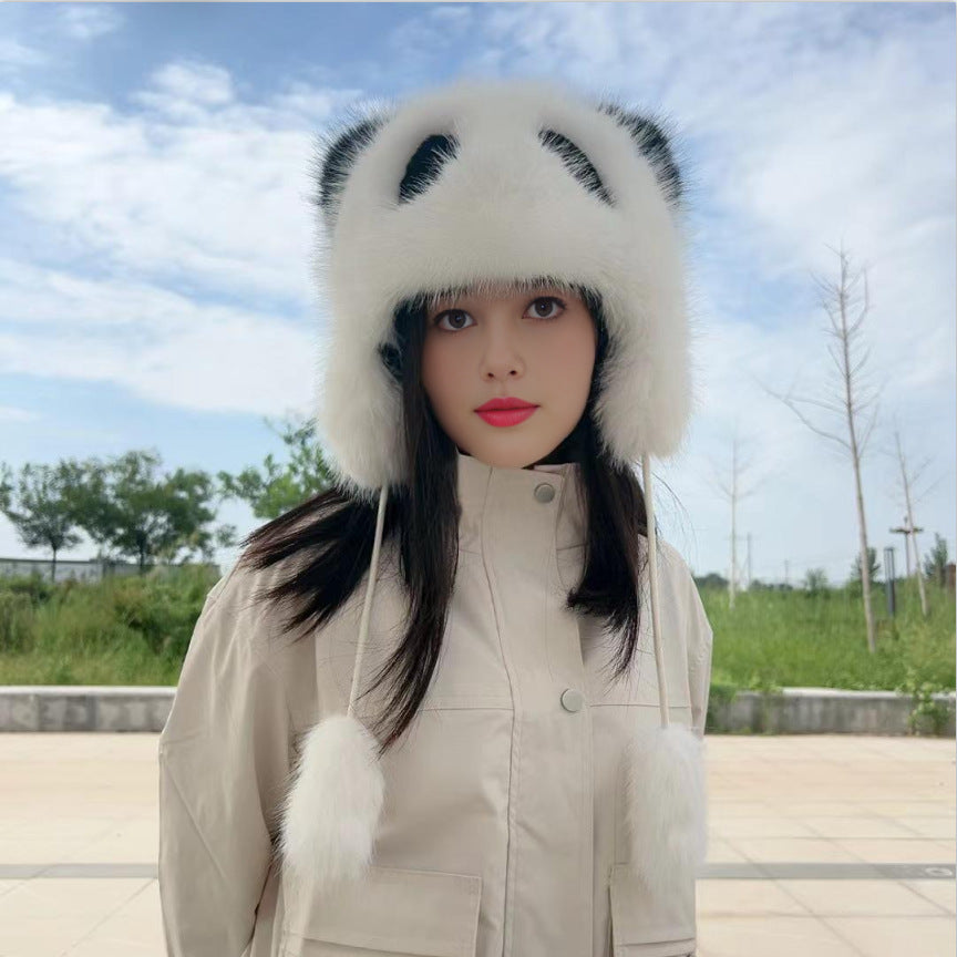 Bonnet femme Panda Doux Mignon Ornements oreilles