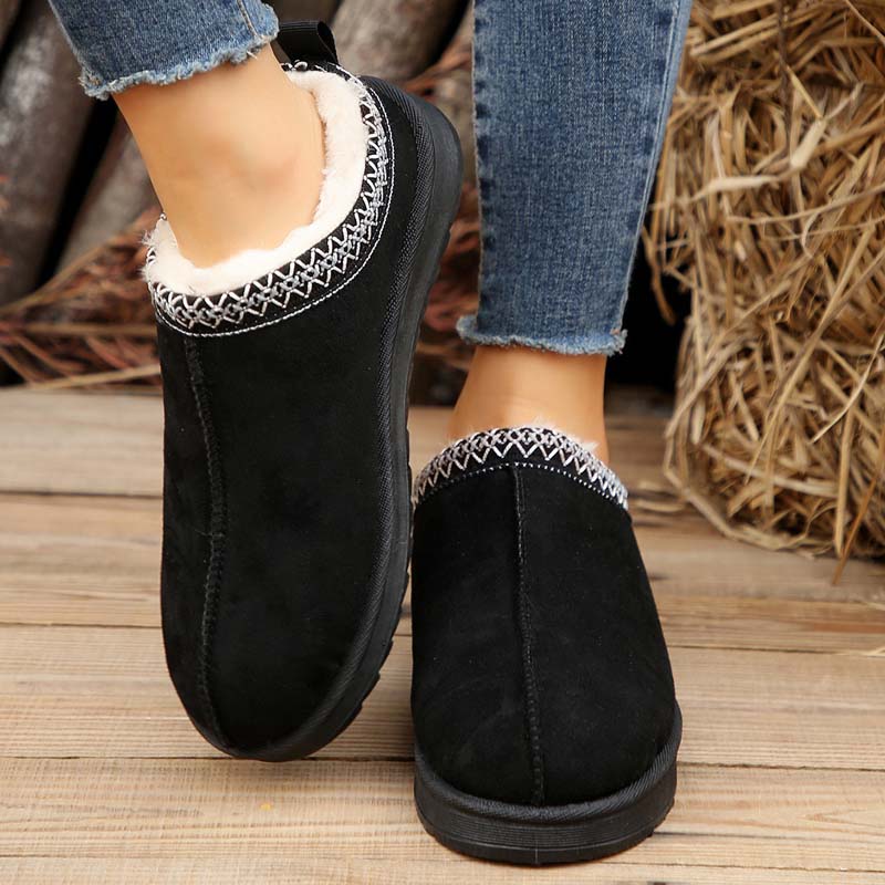 Bottes de neige souples en peluche pour femmes