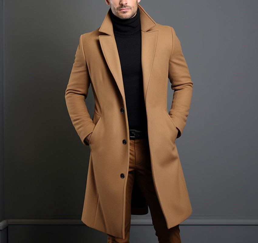 Manteau en laine pour homme, élégant et moderne