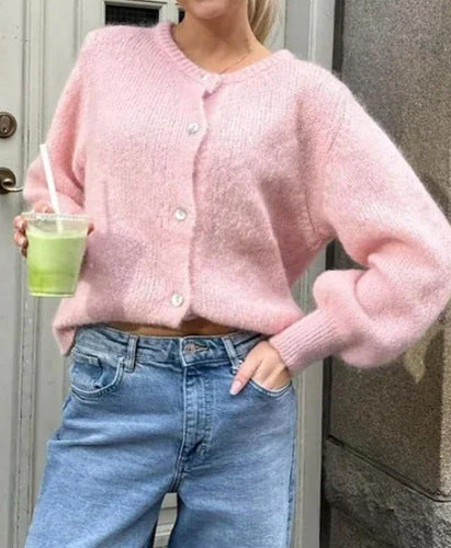 Cardigan doux pour femme en mohair