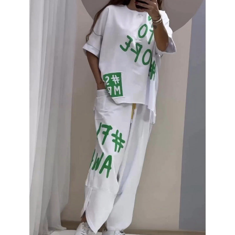 Ensemble de sport pour femme avec T-shirt oversize et jogging confortable