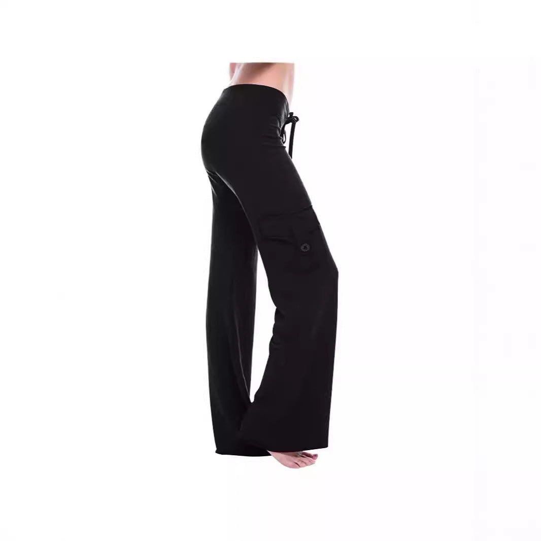 Damen Jogginghose Bequem Mit Taschen Elastisch - IdealeKleiden