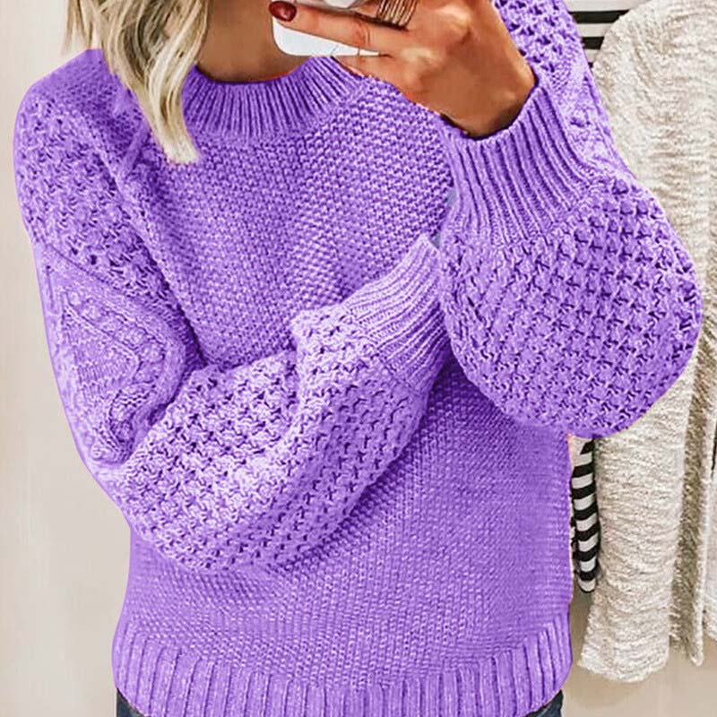 Pull tricoté élégant unicolore