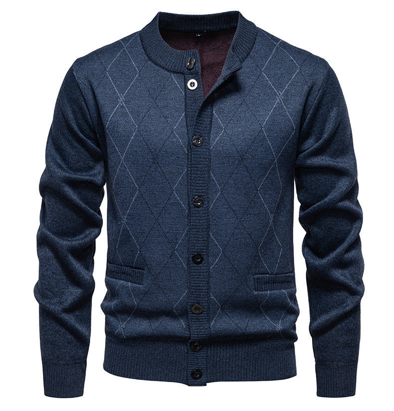 Gilet en maille moderne à motif losanges élégant pour hommes