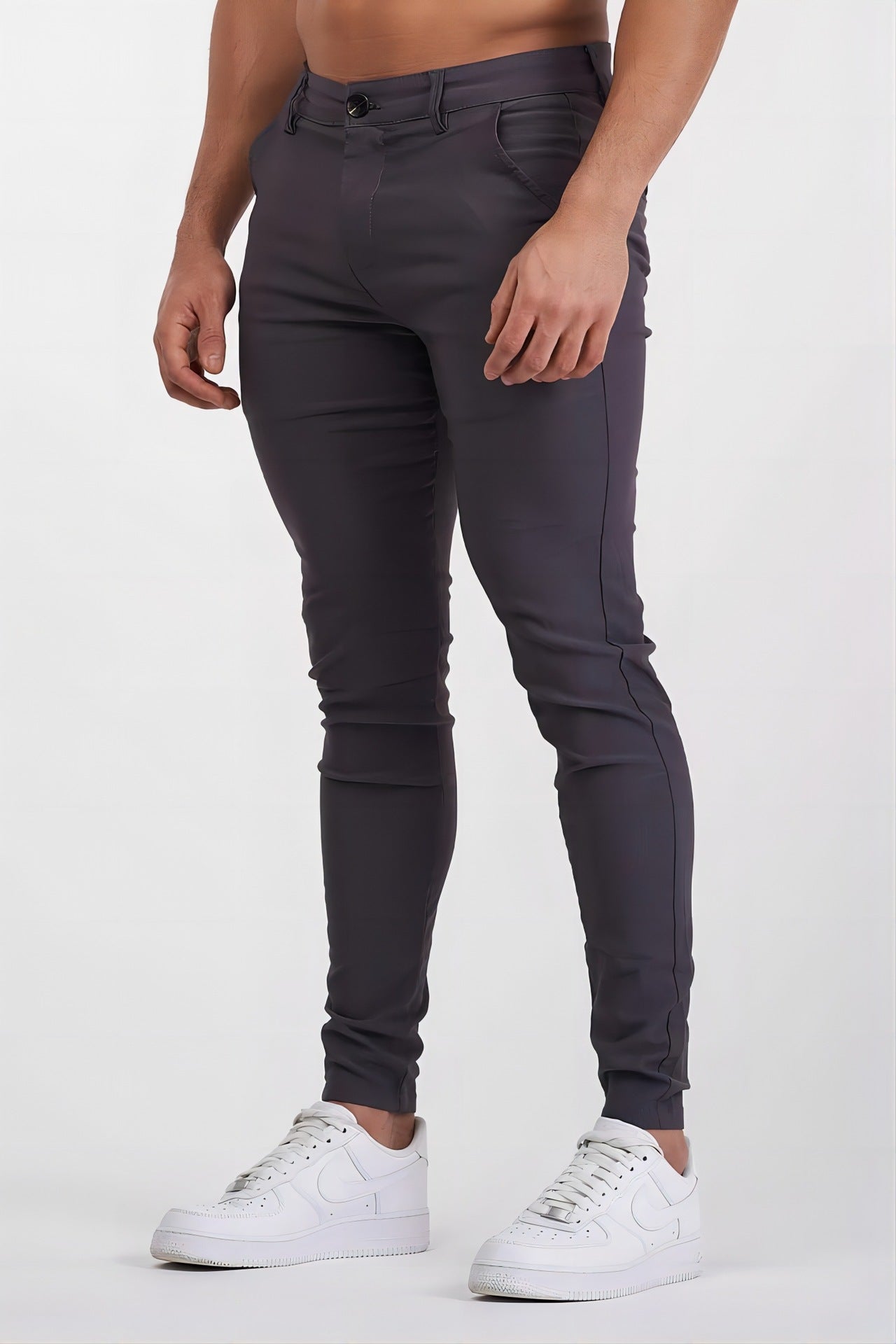 Pantalon chino homme coupe slim élégant