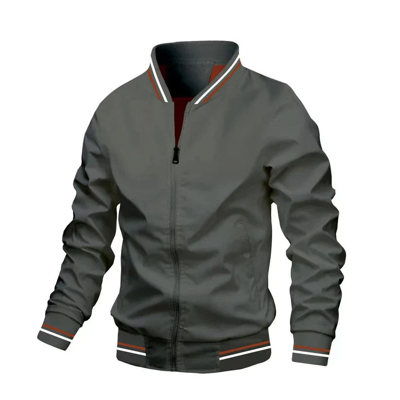 Parka moderne slim fit à col montant et fermeture éclair