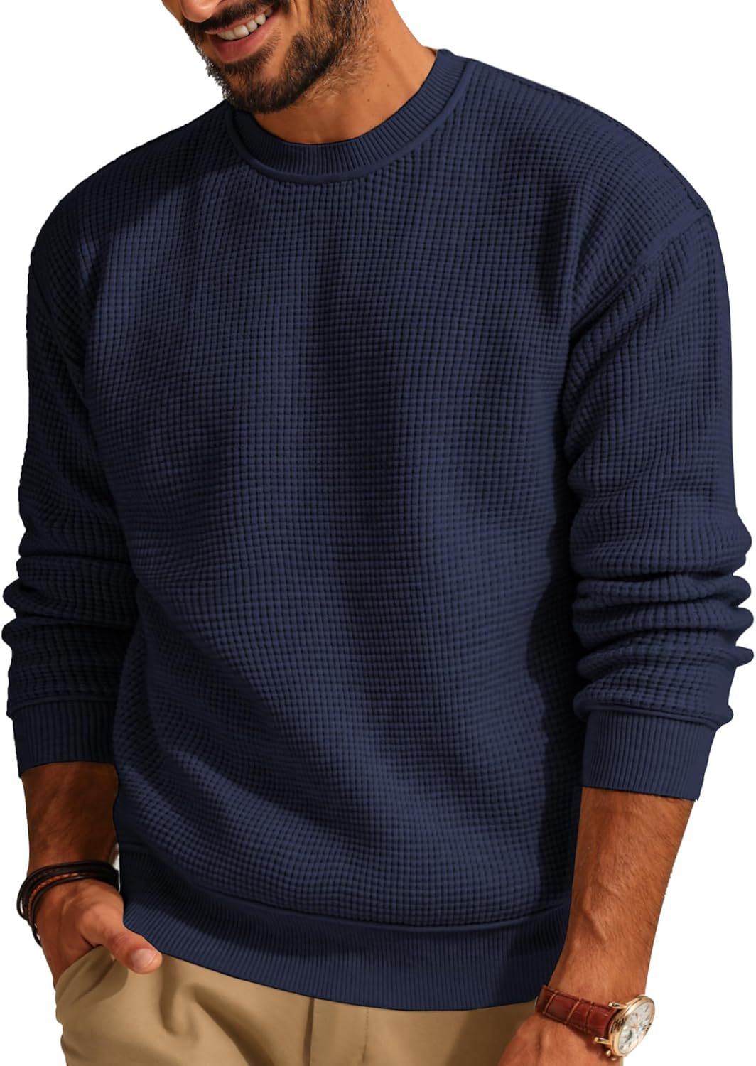 Sweat-shirt homme col rond moderne sportif