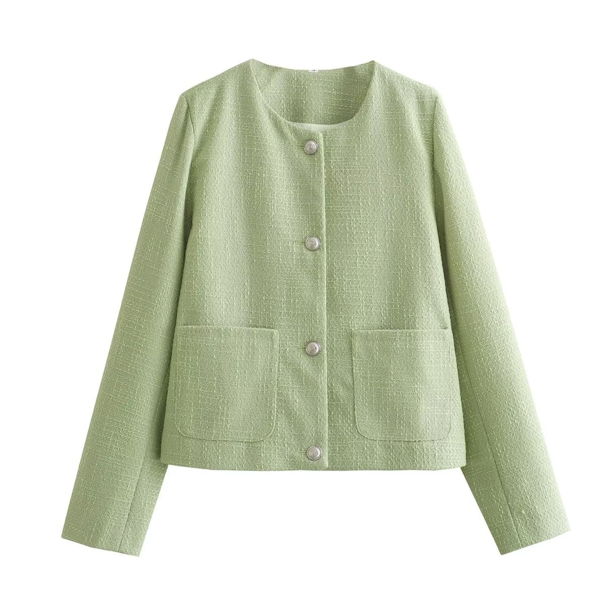 Veste courte élégante pour femme avec poches