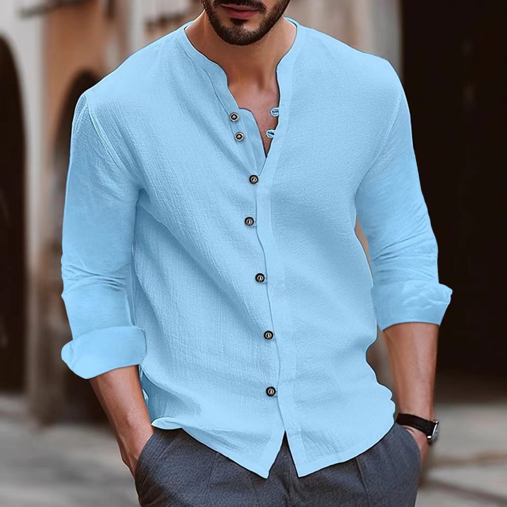 Chemise habillée pour homme, patte de boutonnage, design texturé