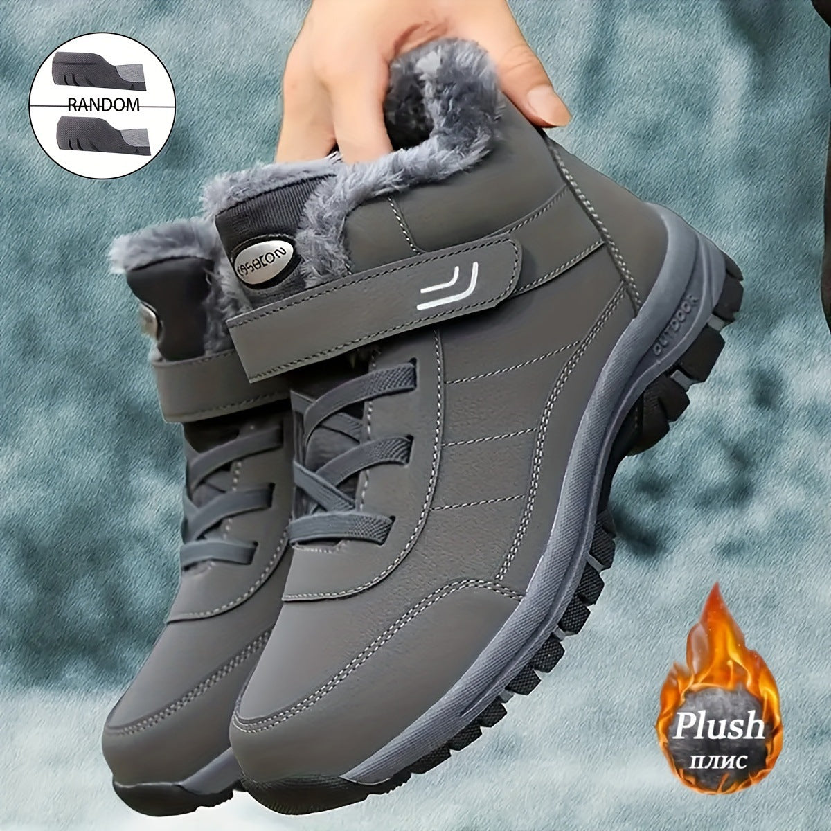 Bottes d'hiver pour femme Chaudes Isolées Adhérentes