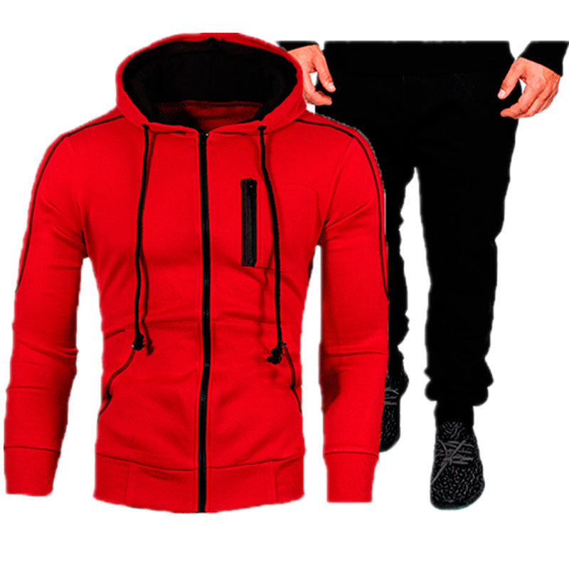 Ensemble survêtement homme : veste à capuche et pantalon de jogging