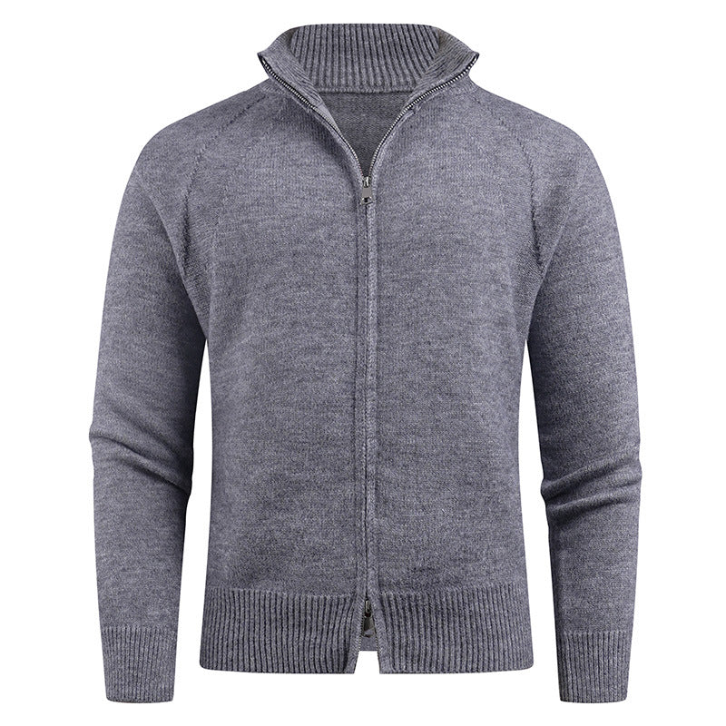 Cardigan homme moderne col montant zippé