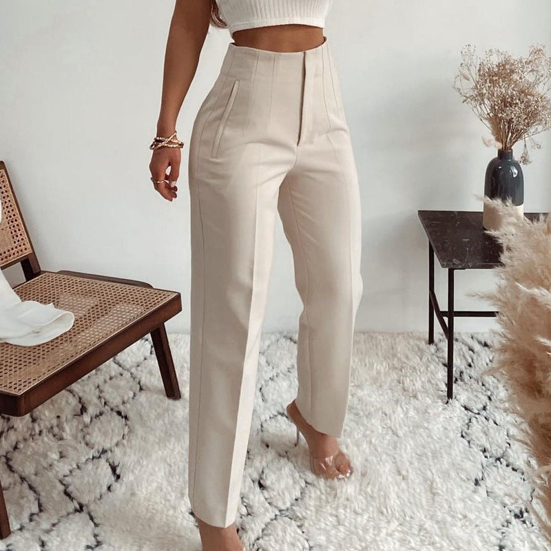 Robe élégante femme coupe slim taille haute doublée