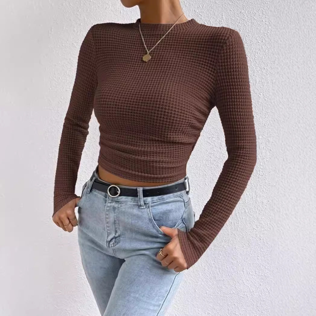 T-shirt slim fit à poche volantée pour femme