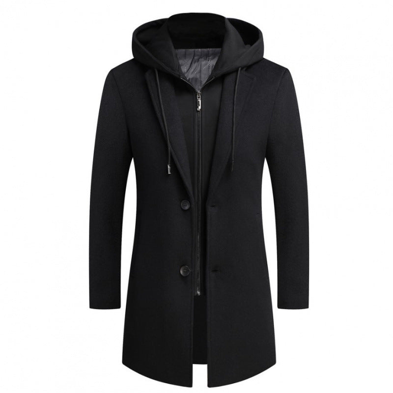 Veste longue femme Capuche amovible Doublure intérieure tendance