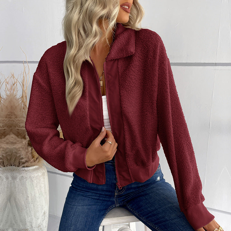 Veste polaire douce chaude pour femme