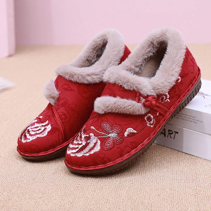 Chaussons pour femmes à motif floral, doux et confortables