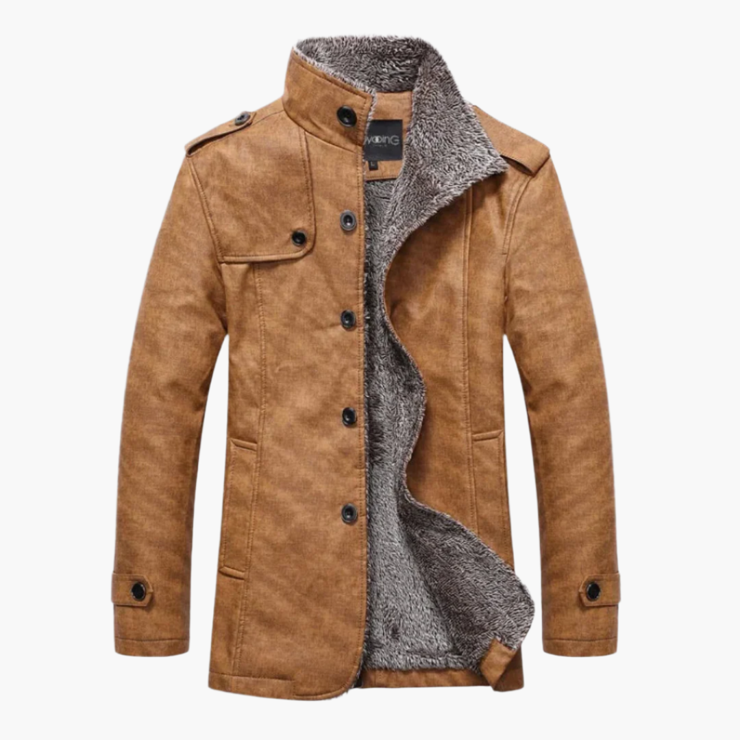 Veste d'hiver chaude avec doublure teddy, manteau d'extérieur