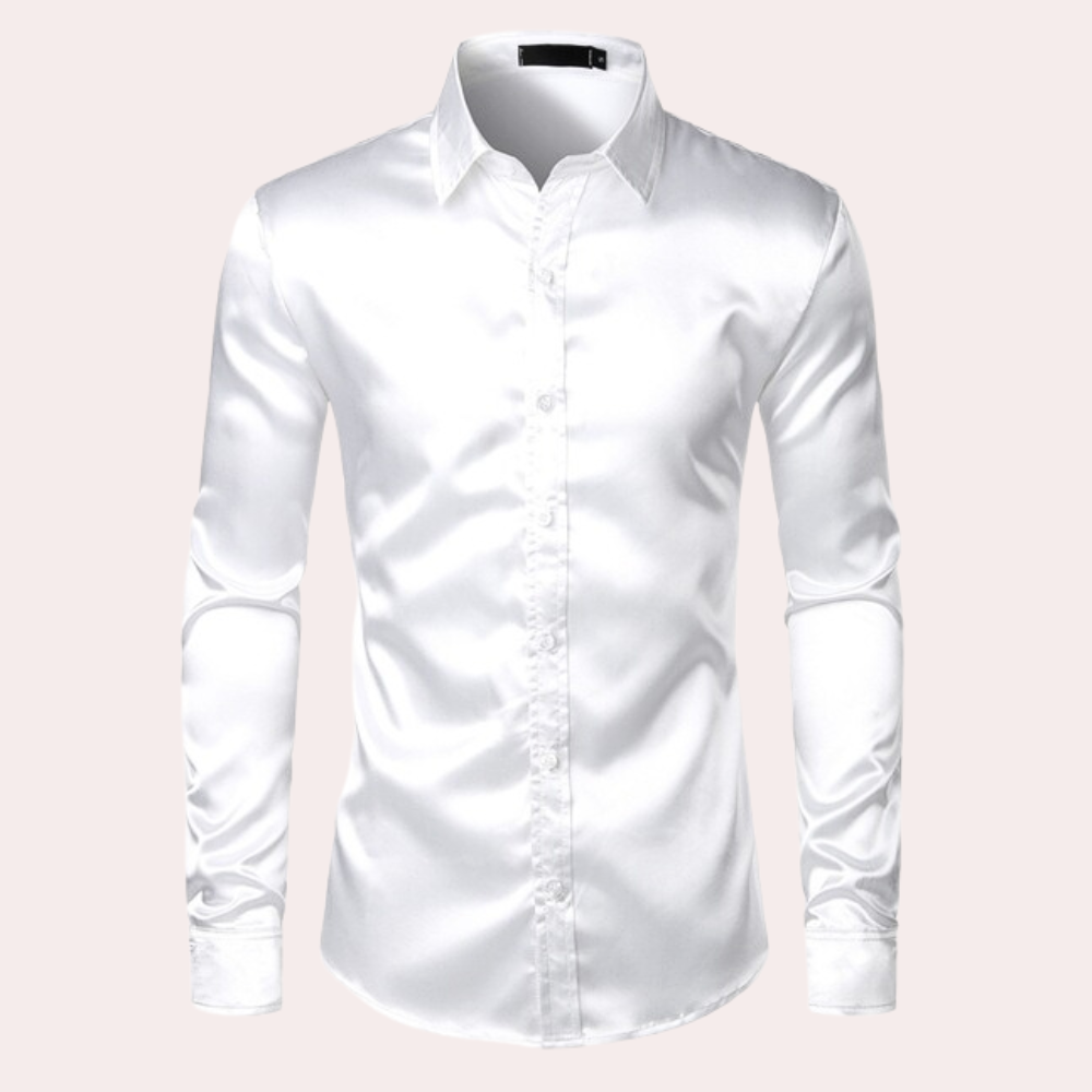 Chemise Homme Slim Fit Bleu Brillant