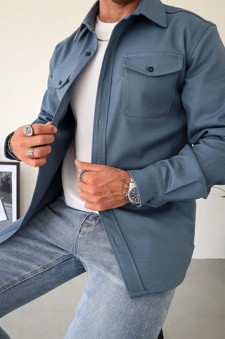 Chemise homme manches longues style moderne