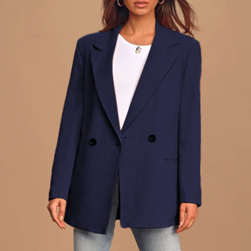 Blazer élégant oversize croisé classique