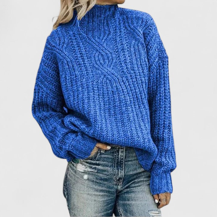 Pull Femme Hiver Manches Longues Côtelé Moderne